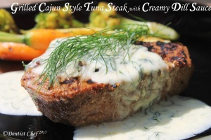 grilled Tuna Steak creamy dill sauce recipe