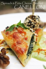 canelloni with spinach feta cheese stuffing recipe