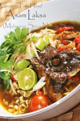Asam laksa fish head recipe malaysian spicy noodle soup