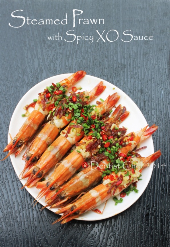 recipe steamed prawn xo sauce shrimp garlic chili ginger chives chinese sausage