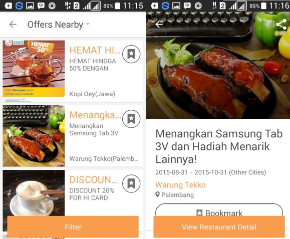opensnap offers nearby promo promotion review opensnap application dining guide indonesia